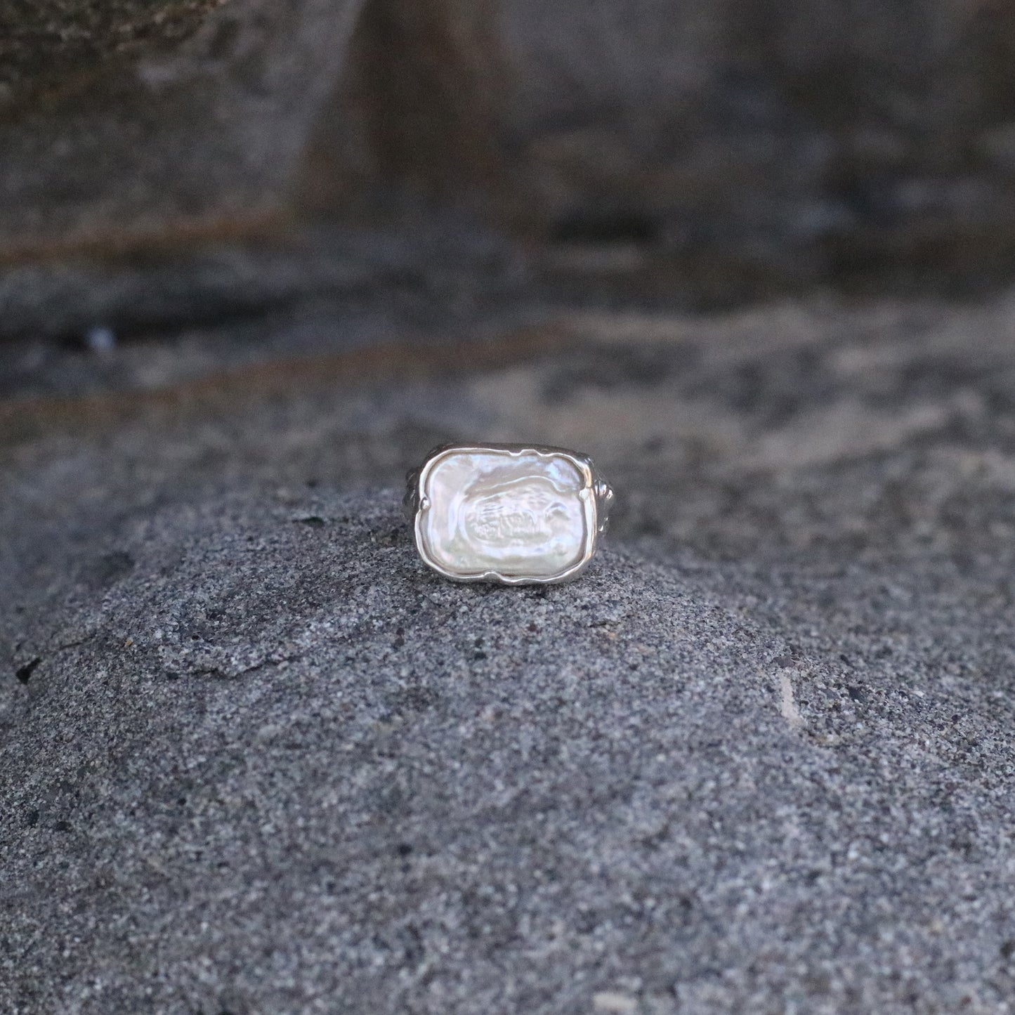 Pearl Chunk Ring 2