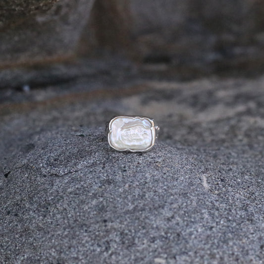 Pearl Chunk Ring 2