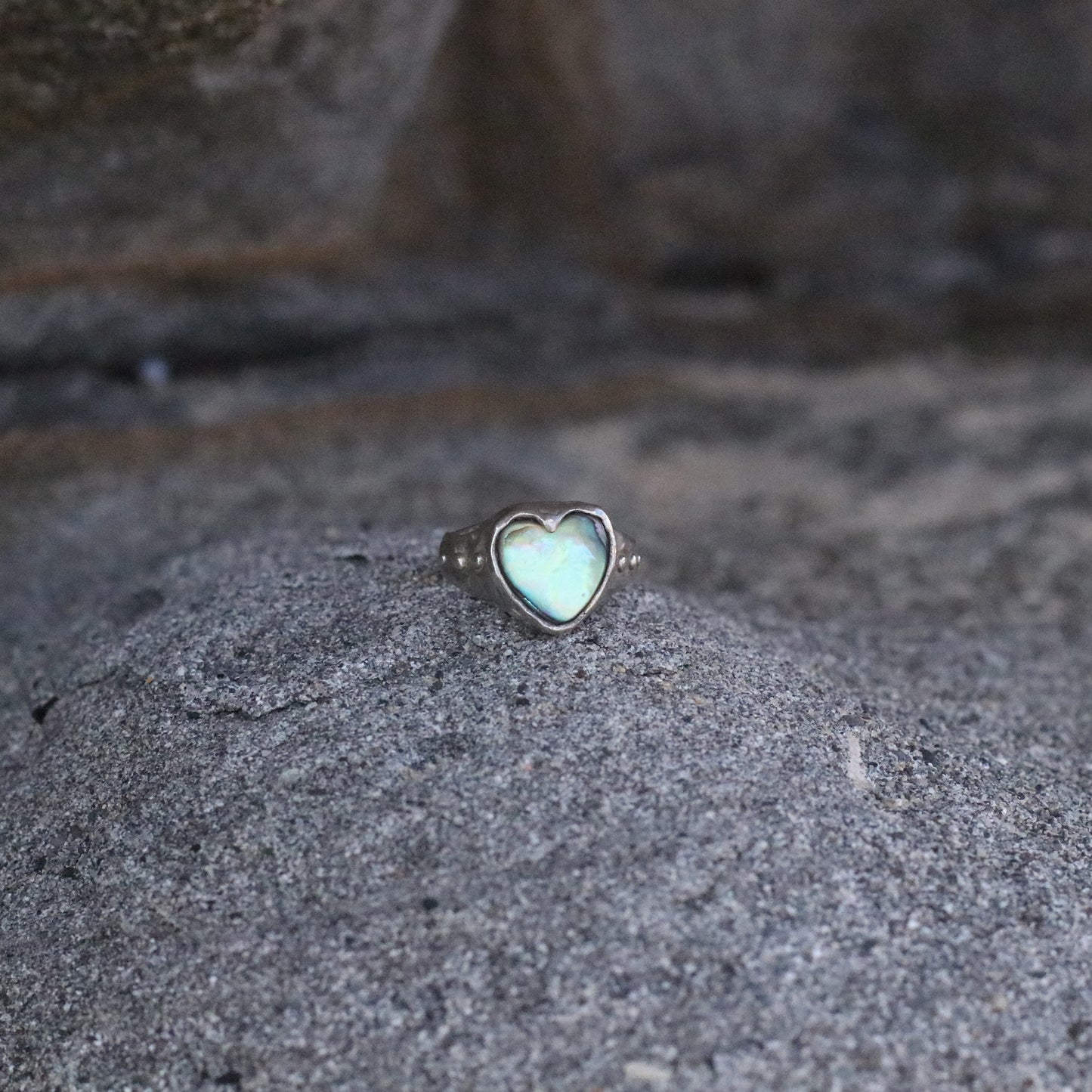 Abalone Heart Ring