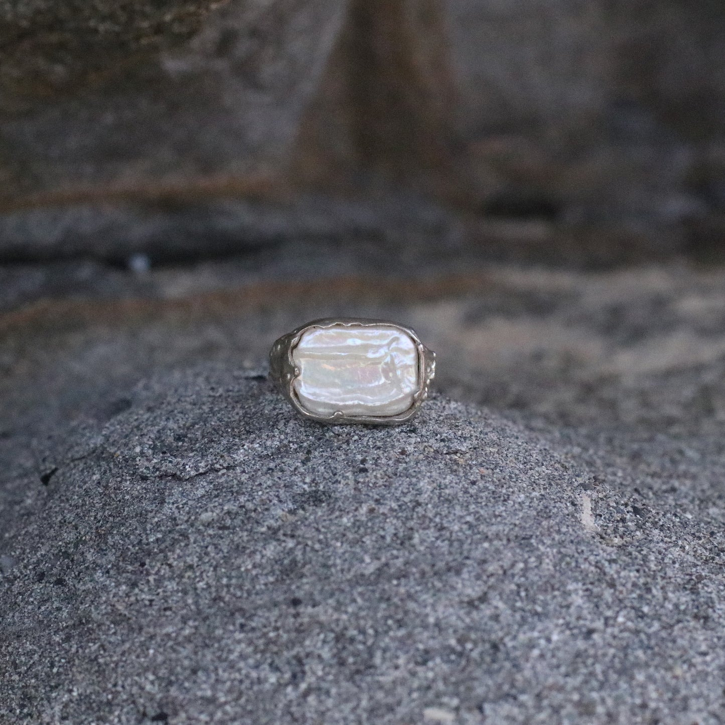 Pearl Chunk Ring