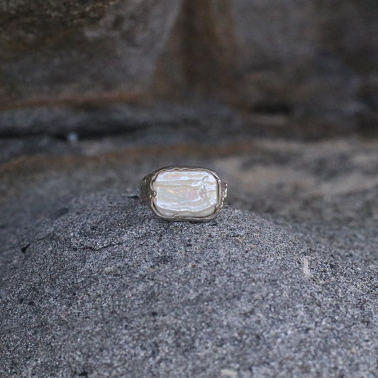 Pearl Chunk Ring