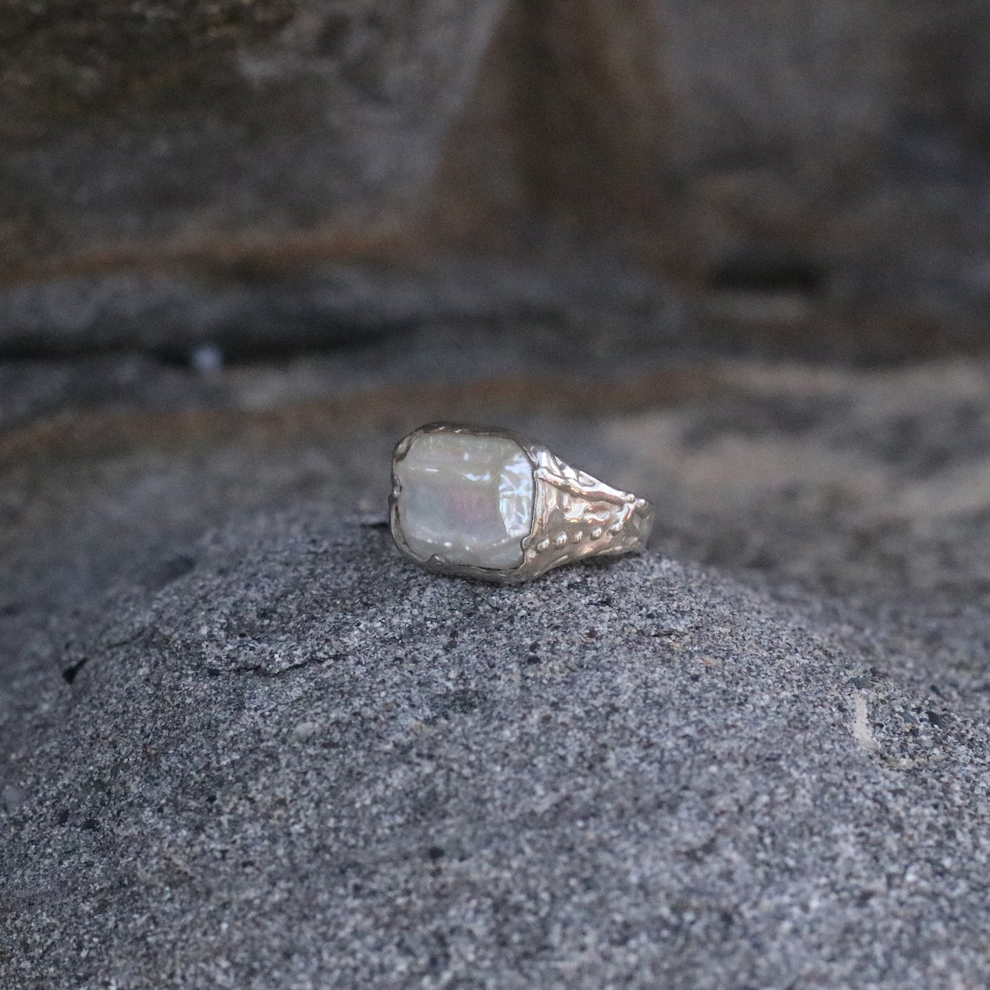 Pearl Chunk Ring